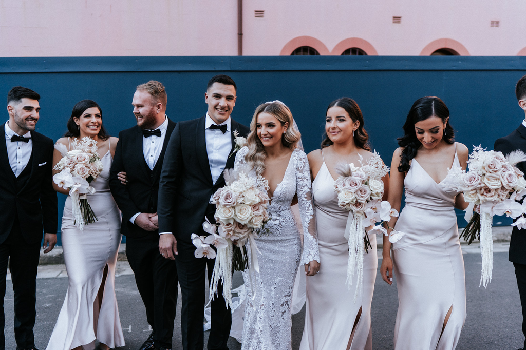 Mermaid Spaghetti Straps V-neck Long Bridesmaid Dresses With Slit, BD1119