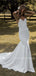 Mermaid Spagehtti Straps V-neck Backless Sexy Wedding Dresses, WD0491