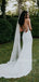 Sheath Spaghetti Straps Lace-up Back Wedding Dresses With Train, WD0492