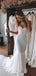 Mermaid Spaghetti Straps V-neck Fulle Lace Wedding Dresses, WD0493