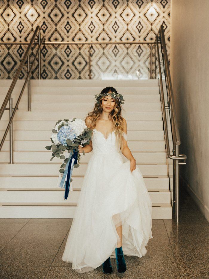 A-line Off-shoulder Lace Top Long Tulle Wedding Dresses, WD0504