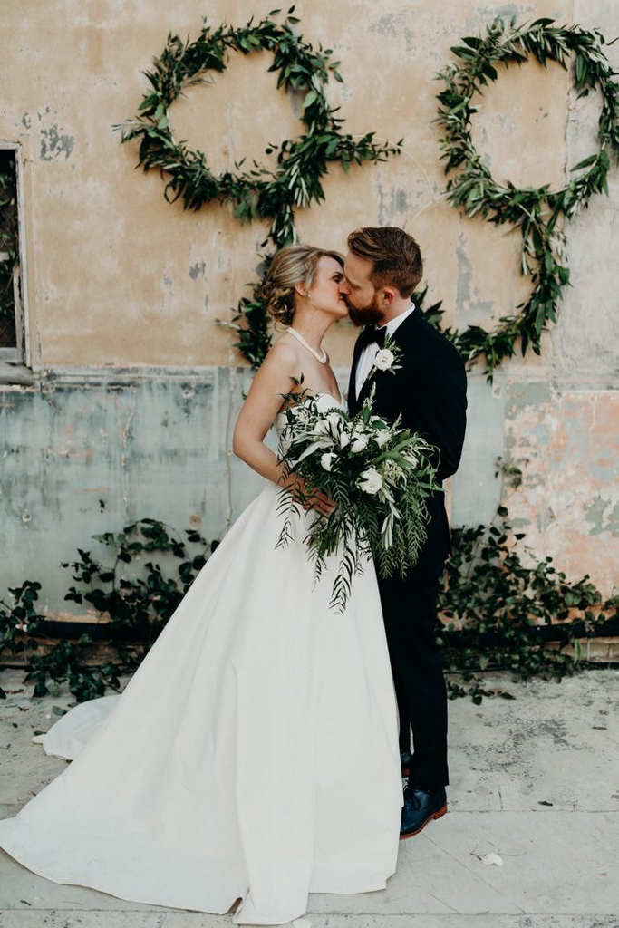 A-line Starpless Sweetheart Long Simple Wedding Dresses, WD0509