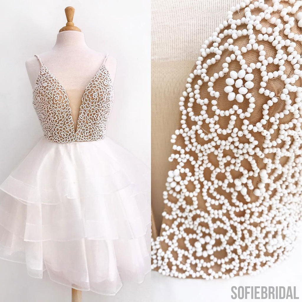 Lovely Beaded Tulle Homecoming Dresses, Cheap Homecoming Dresses, Homecoming Dresses, SF0113