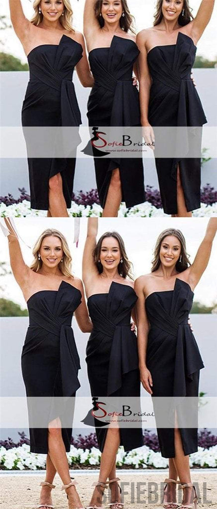 Black Bridesmaid Dresses, Elegant Bridesmaid Dresses, Cheap Bridesmaid Dresses,PD0503