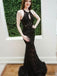 Black Lace Prom Dresses, Beaded Prom Dresses, Mermaid Prom Dresses, Prom Dresses, PD0676