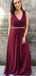 V-neck Bridesmaid Dresses, Beaded Bridesmaid Dresses, Long Bridesmaid Dresses, PD0703