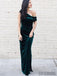 Off Shoulder Long Sheath Velvet Simple Cheap Prom Dresses, PD0934