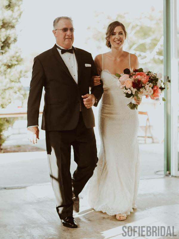 Sweetheart Long Mermaid Lace Wedding Dresses, WD0296