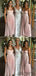 Sweetheart Blush Pink Long A-line Bridesmaid Dresses, PD0925