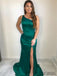 One Shoulder Prom Dresses, Side Slit Prom Dresses, Mermaid Prom Dresses, PD0690