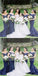 Off Shoulder Navy Bridesmaid Dresses, Mermaid Bridesmaid Dresses, Long Bridesmaid Dresses, WG108