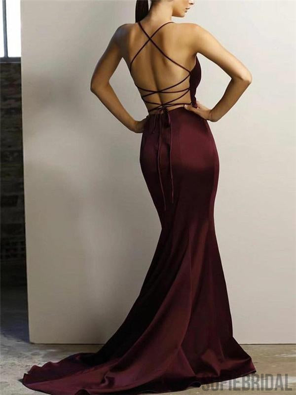 V-neck Prom Dresses, Sexy Mermaid Prom Dresses, Long Cheap Prom Dresses, PD0688