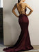 V-neck Prom Dresses, Sexy Mermaid Prom Dresses, Long Cheap Prom Dresses, PD0688