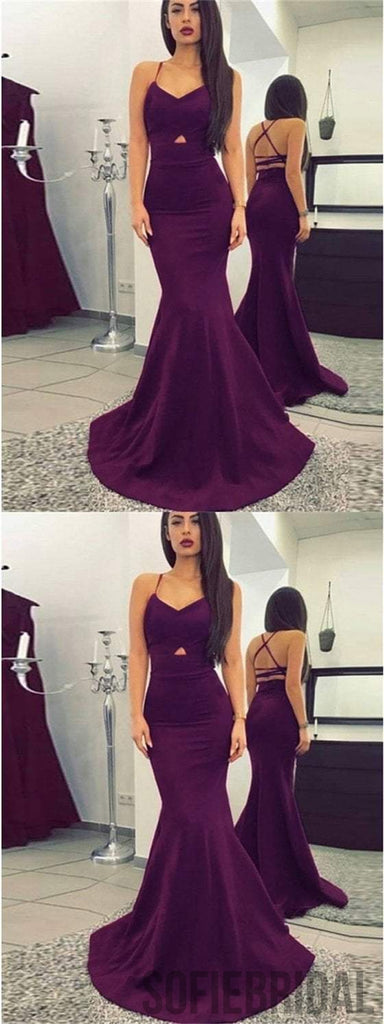 Simple Mermaid Prom Dresses, Sexy Prom Dresses, Purple Prom Dresses, Long Prom Dresses, PD0630