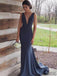 V-neck Long Mermaid Prom/Bridesmaid Dresses, PD0809