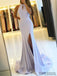 Lilac Prom Dresses, Halter Prom Dresses, Side Slit Prom Dresses, Cheap Prom Dresses, PD0658