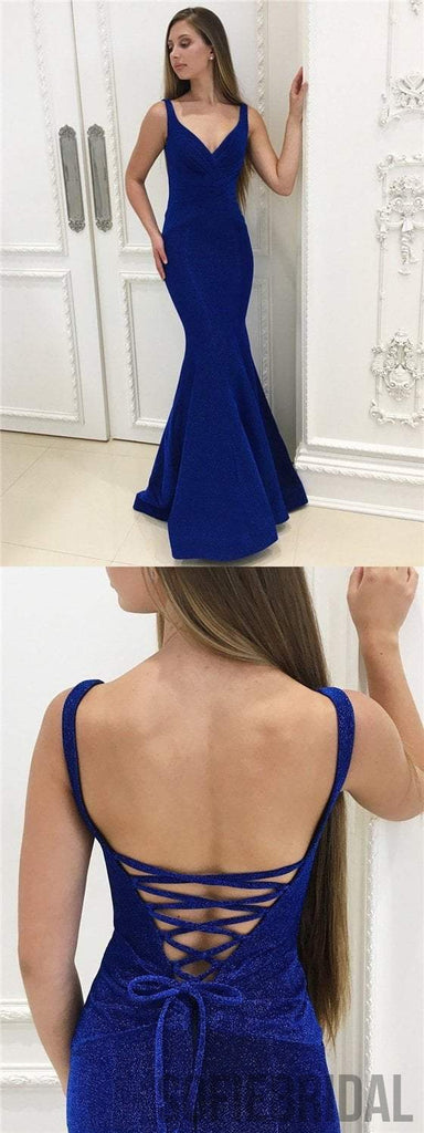 Simple Mermaid Prom Dresses, Royal Blue Prom Dresses, Cheap Prom Dresses, PD0661