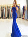 One Shoulder Prom Dresses, Royal Blue Prom Dresses, Mermaid Prom Dresses, PD0683