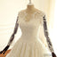 Long Sleeve Lace Long Custom Cheap Custom Wedding Dresses, WD305