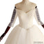 Off Shoulder Long Sleeve Beaded A-line Lace Long Custom Cheap Wedding Dresses, WD303