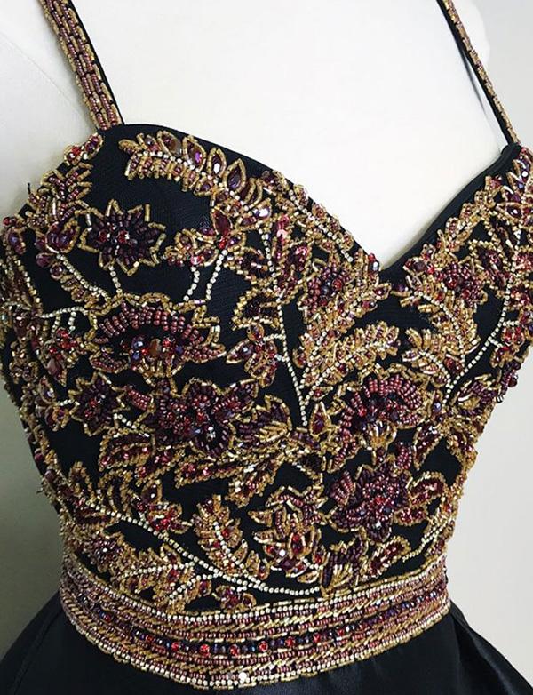 New Arrival Spaghetti Straps V-neck Beading Homecoming Dresses, HD0102