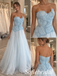 Light Blue Tulle Strapless Sweetheart Neck Pleated Ruffled Bodice Crystal Embellished Floor Length A-Line Bridesmaid Gown,PD1351
