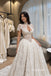 High Neck Illusion Lace Corset A-Line Wedding Dress, Keyhole Front Bridal Gown, SFWD0141