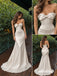 Ivory Strapless Big Bow Corset Satin Mermaid Evening Dress, PD13924