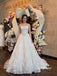 Strapless Sweetheart Lace Corset A-Line Wedding Dress, Allover Floral Lace Bridal Gown, SFWD0147