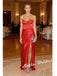 Sexy Soft Satin Sweetheart Sleeveless Side Slit Mermaid Maxi Prom Dress, PD01169
