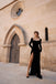 Long Sleeves Deep V-neck Red Sexy Prom Dresses, PD0992