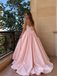 Blush Pink Strapless Lace Corset Ballgown Prom Dress, Appliqued Formal Evening Gown, PD13955