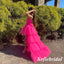 Sexy Sweetheart Gummy Pink Tulle Sleeveless High Low A-Line Floor Length Prom Dress, PD01090