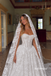 Strapless Sweetheart Lace Corset Ballgown Wedding Dress, Full Lace Bridal Gown with Lace Veil, SFWD0129