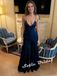 Sexy Soft Satin Spaghetti Straps Sleeveless A-Line Maxi Prom Dress, PD01168