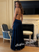 Sexy Soft Satin Spaghetti Straps Sleeveless A-Line Maxi Prom Dress, PD01168