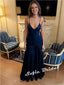 Sexy Soft Satin Spaghetti Straps Sleeveless A-Line Maxi Prom Dress, PD01168