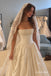 Strapless Vintage Satin A-Line Wedding Dress, Ruched Bodice Floor Length Bridal Gown With Lace Veil,SFWD0116