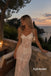 Boho Sheer Lace Spaghetti Strap Mermaid Reception Dress, PD13966