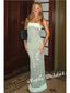 Shiny Special Fabric Sweetheart Sleeveless Sheath Maxi Prom Dress, PD01172