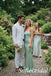 Strapless Tube Top Sage Green Sequin Mermaid Floor Length Bridesmaid Dress Gown,PD1354