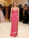 Sexy Chiffon Spaghetti Straps Sleeveless Side Slit Mermiad Maxi Prom Dress, PD01167