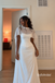 White Cape Sleeve Corset Mermaid Formal Evening Dress, Sheer Cape Overlay Wedding Reception Gown, PD13956