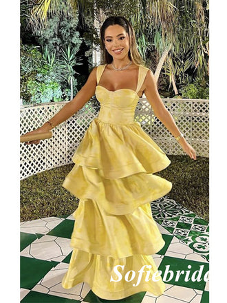 Sexy Satin Spaghetti Straps A-Line Long Dress Prom Dress, PD01109