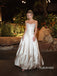 Champagne Spaghetti Strap Lace Corset Satin Gown, Bow Sash Formal Wedding Guest Dress, PD13947