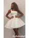 Shiny Special Fabric Spaghetti Straps Sleeveless A-line Mini Dresses/ Homecoming Dresses, HD0317