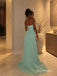 Sage Green Strapless Ruched Chiffon A-Line Dress, Tube Top Floor Length Formal Gown,PD13903
