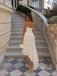 Strapless Sweetheart Corset Midi Dress, Ruffled Tiered Tulle High Low Formal Gown, PD13960