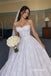 Strapless Sweetheart Corset Lace A-Line Wedding Dress, Romantic Lace Bridal Gown, SFWD0137