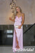 Sexy Soft Satin Spaghetti Straps Sleeveless Side Slit Mermaid Maxi Prom Dress, PD01154